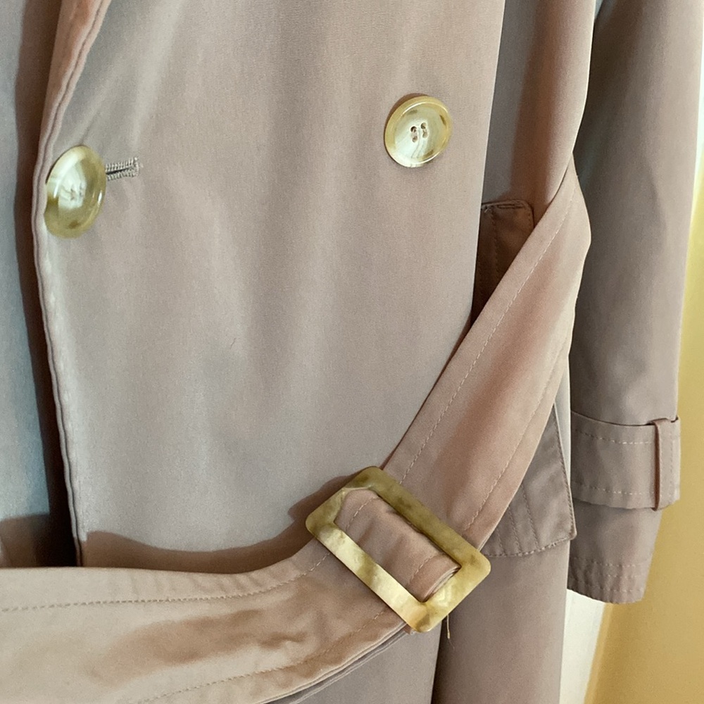 Vintage Fleet Street Trench coat raincoat size 14 belted - Picture 3 of 14